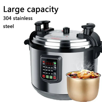 Purilite Select 17L / 21L / 25L Commercial Electric Pressure Cooker 220V High Capacity Stainless Steel Rice Cooker for Large Groups - PuriLite