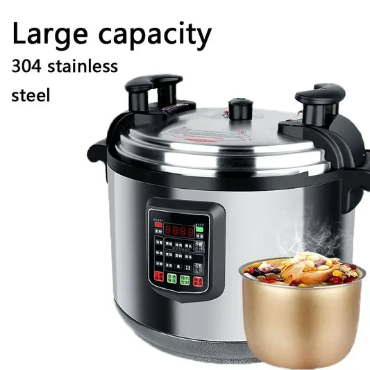 Purilite Select 17L / 21L / 25L Commercial Electric Pressure Cooker 220V High Capacity Stainless Steel Rice Cooker for Large Groups - PuriLite