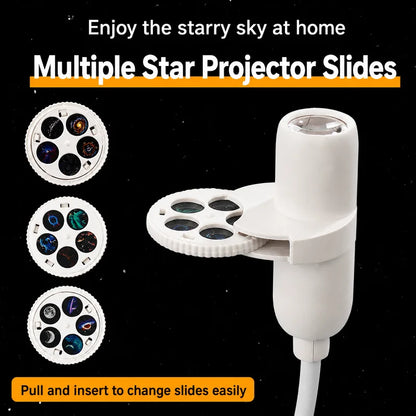 Purilite Select Star Projector Night Light USB Plug In 360 Degree Rotating Starry Sky Projection Lamp for Bedroom Room Decor and Parties