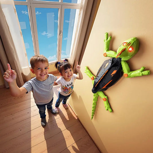 Purilite Select Wall Climbing RC Gecko Toy | Remote Control Crawling Lizard with LED Eyes for Kids