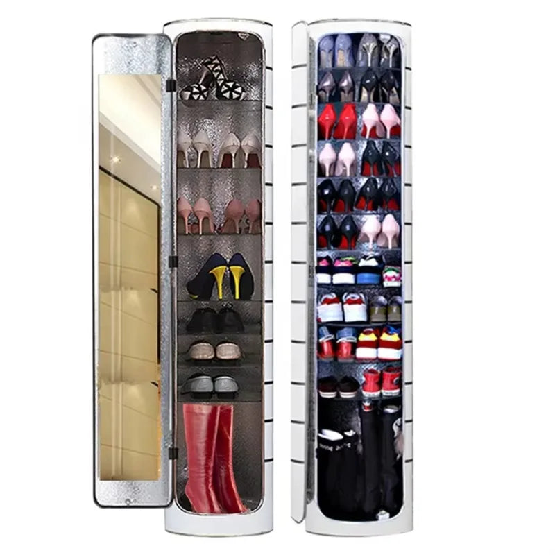 Purilite Select Rotating Shoe Cabinet 360° Modern Shoe Rack Organizer – Space Saving Revolving Storage Unit for Living Room Bedroom and Entryway - PuriLite