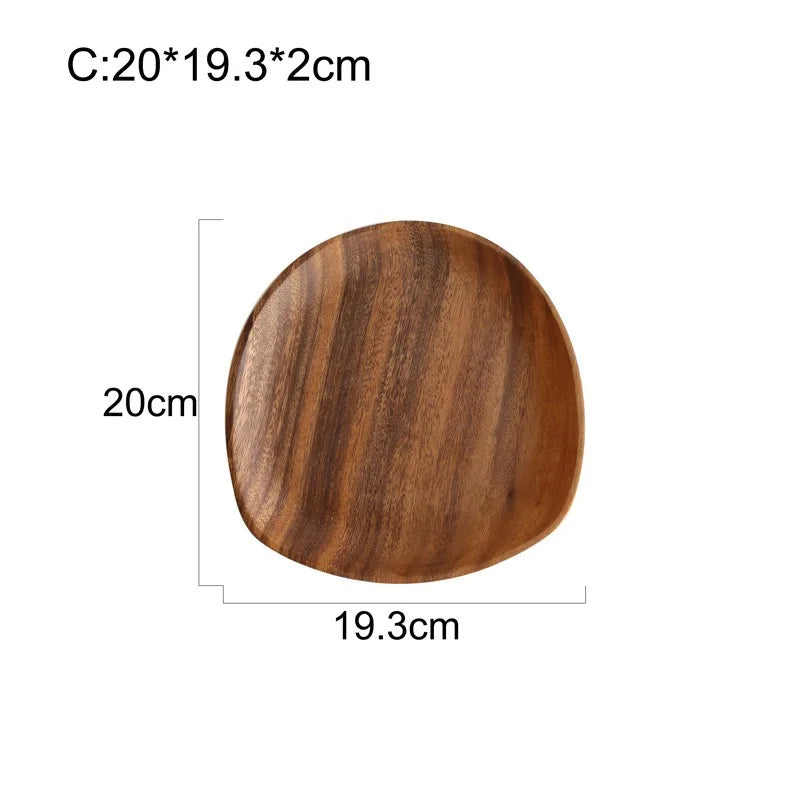 Purilite Select Solid Wood Irregular Oval Serving Tray