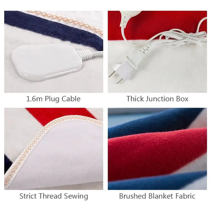 Purilite Select Electric Blanket – Striped Print Heated Blanket with Constant Temperature Control