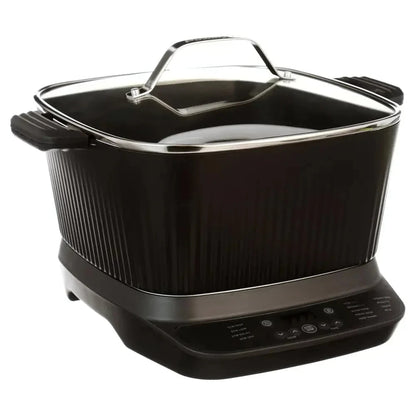 Purilite Select Family Multi-Cooker with Auto Stir & Shred Paddle – 7.5 Qt Non-Stick Ceramic Pot, 9 Presets, Dishwasher Safe, 1000W Smart Cooking System - PuriLite