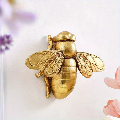 Purilite Select Golden Bee Wall Sculpture – Art Deco Resin Insect Wall Decor | Handcrafted Home & Gallery Decoration