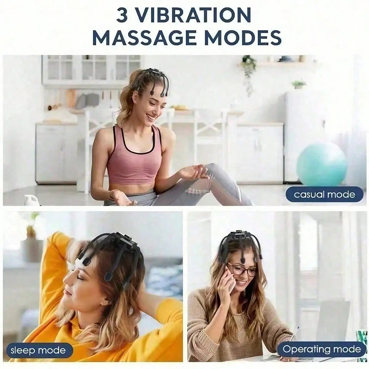 Purilite Select Ultra Scalp Massager Electric Head Massager with 8-Frequency Vibration, 360 Degree Relaxation, Rechargeable Portable Stress Relief Device - PuriLite