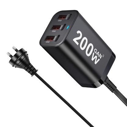 Purilite Select 200W 6-Port GaN USB-C Fast Charger