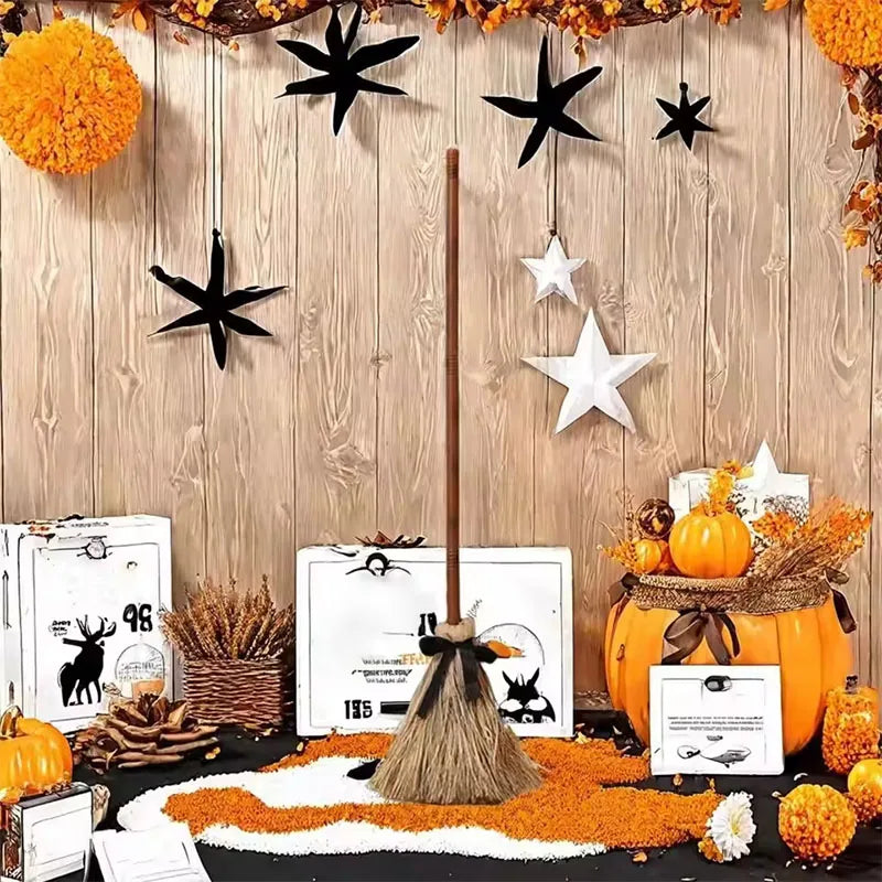 Purilite Select Halloween Floating Witch's Broom | Movable Haunted Dancing Broom Decoration with Ghost Sounds for Indoor Halloween Party Home Decor