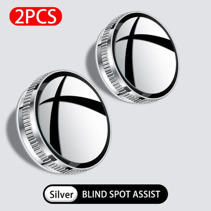 Purilite Select 2PCS 360° Blind Spot Mirror for Cars, HD Wide Angle Convex Rearview Mirror, Adjustable Suction Cup Parking Safety Side Mirror - PuriLite