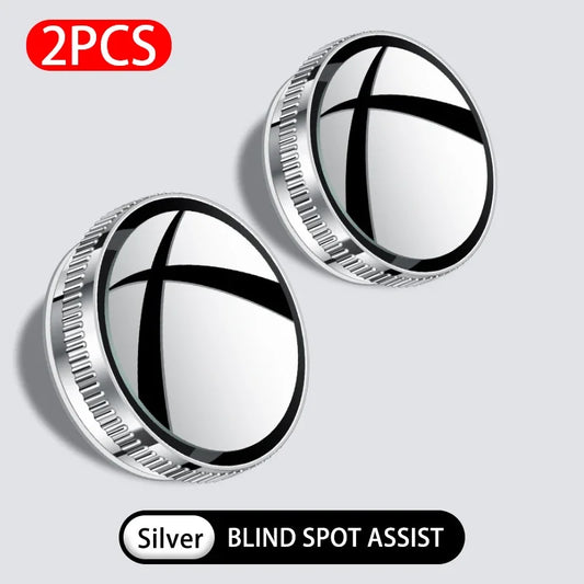 Purilite Select 2PCS 360° Blind Spot Mirror for Cars, HD Wide Angle Convex Rearview Mirror, Adjustable Suction Cup Parking Safety Side Mirror - PuriLite