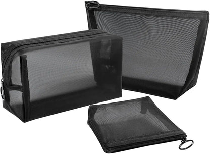 Purilite Select 3-Pack Mesh Cosmetic Bag Set