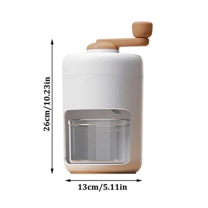 Purilite Select Manual Ice Shaver Machine | Portable Hand Crank Snow Cone & Slushy Maker with Stainless Steel Blade