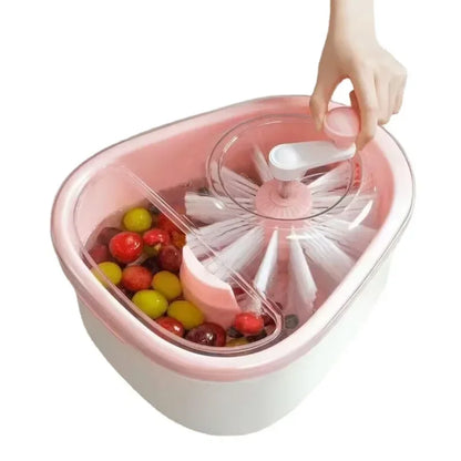 Purilite Select 720° Rotating Fruit & Vegetable Washing Bowl with Drain Basket Cover – Multi-Function Kitchen Cleaning Basin for Produce Washing and Draining
