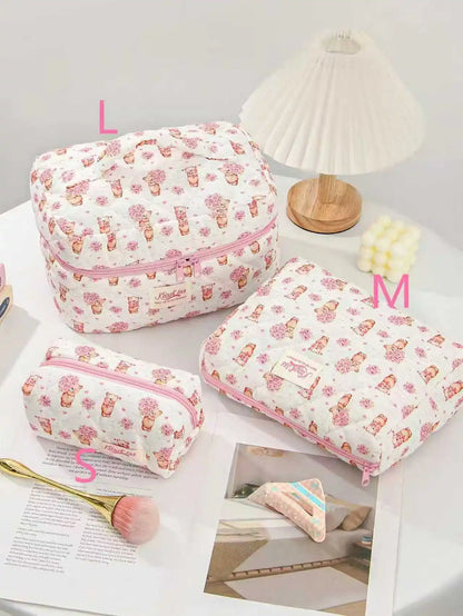 Purilite Select Quilted Cotton Makeup Bag