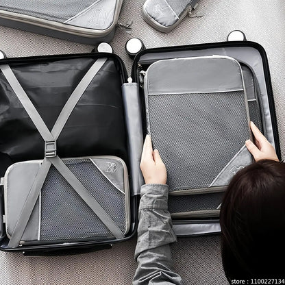 Purilite Select 6-Piece Travel Packing Cubes Set with Shoe Bag, Lightweight Luggage Organizer Bags for Suitcase, Wardrobe & Travel Storage