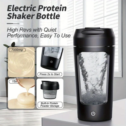 Purilite Select 500ml Electric Protein Shaker Bottle | Automatic Mixing Cup | USB Rechargeable Portable Blender Bottle - PuriLite