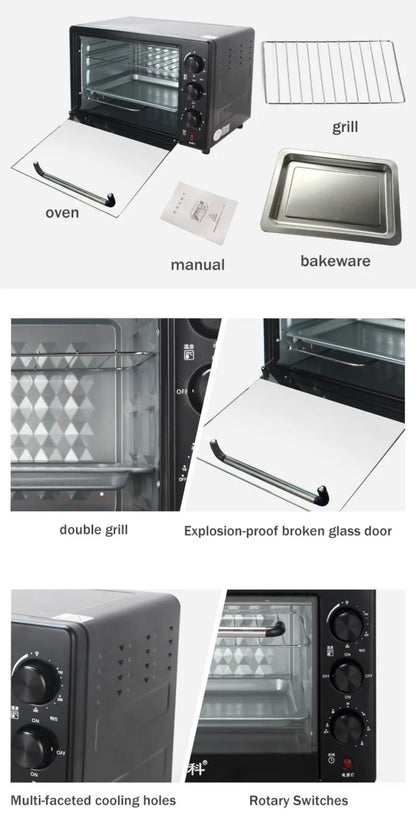 Purilite Select 22L Electric Oven | Multifunctional Desktop Baking Oven | Compact Household Countertop Oven - PuriLite