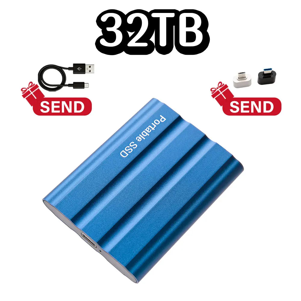 Purilite Select Portable External SSD USB 3.1 Type-C High-Speed Solid State Drive 1TB, 2TB, 4TB, 8TB, 12TB, 16TB, 32TB, 64TB & 128TB for Laptop, Desktop, Windows, macOS & Android