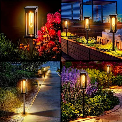 Purilite Select Solar Garden Pathway Lights Outdoor Waterproof Landscape Lawn Lights with Automatic On/Off