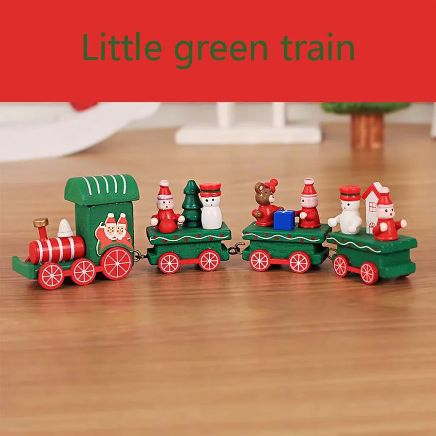 Purilite Select Wooden Christmas Train Ornament – Classic Holiday Tabletop Decoration & Christmas Gift