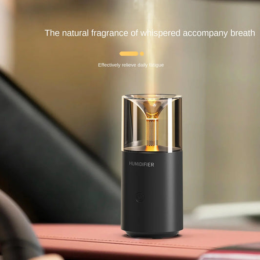 Purilite Select Artificial Flame Aromatherapy Diffuser – USB Desktop Fragrance Humidifier with Ocean Scent