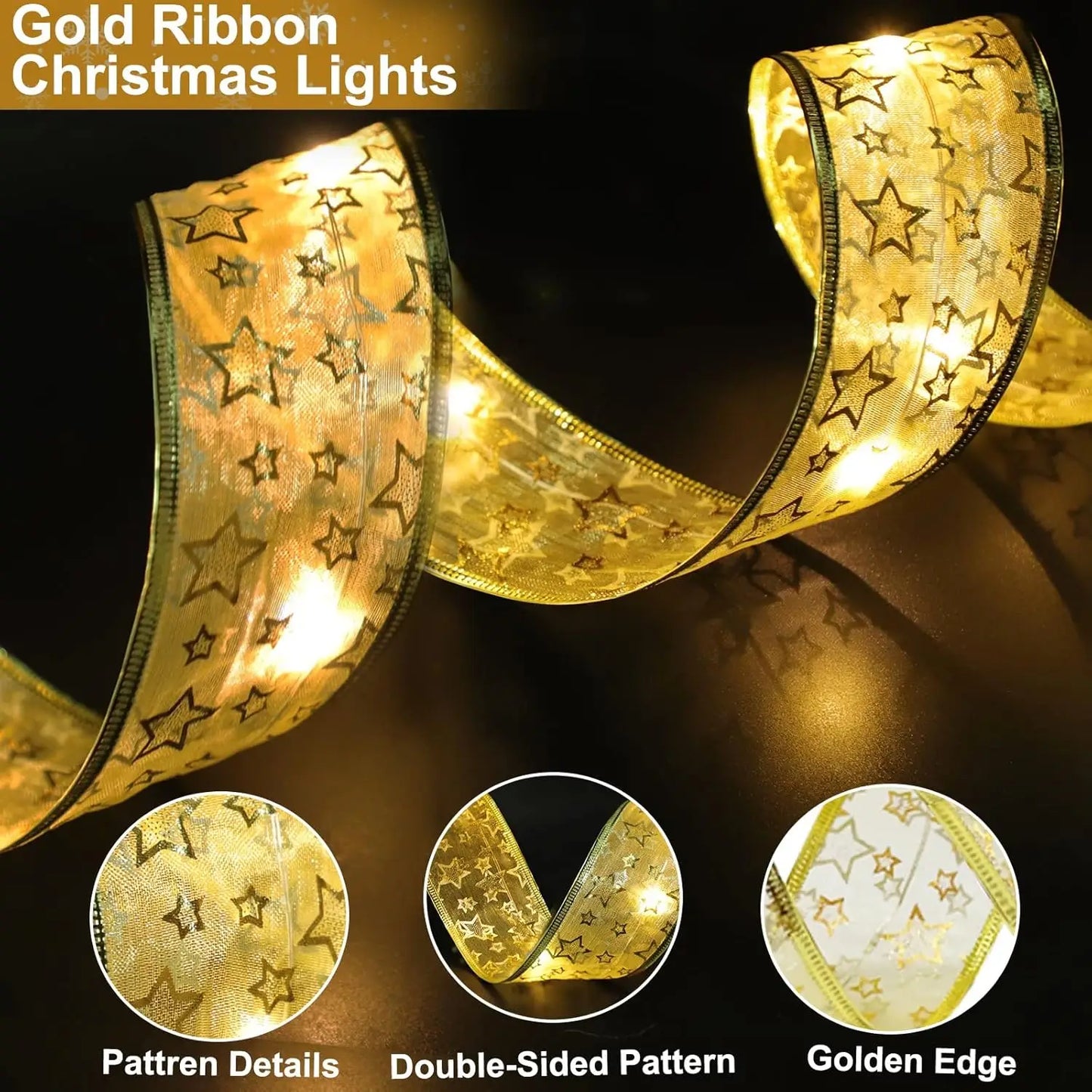 Purilite Select Christmas Ribbon Fairy Light – DIY Bow String Lights for Tree Ornaments & Holiday Home Décor (2025 Collection)