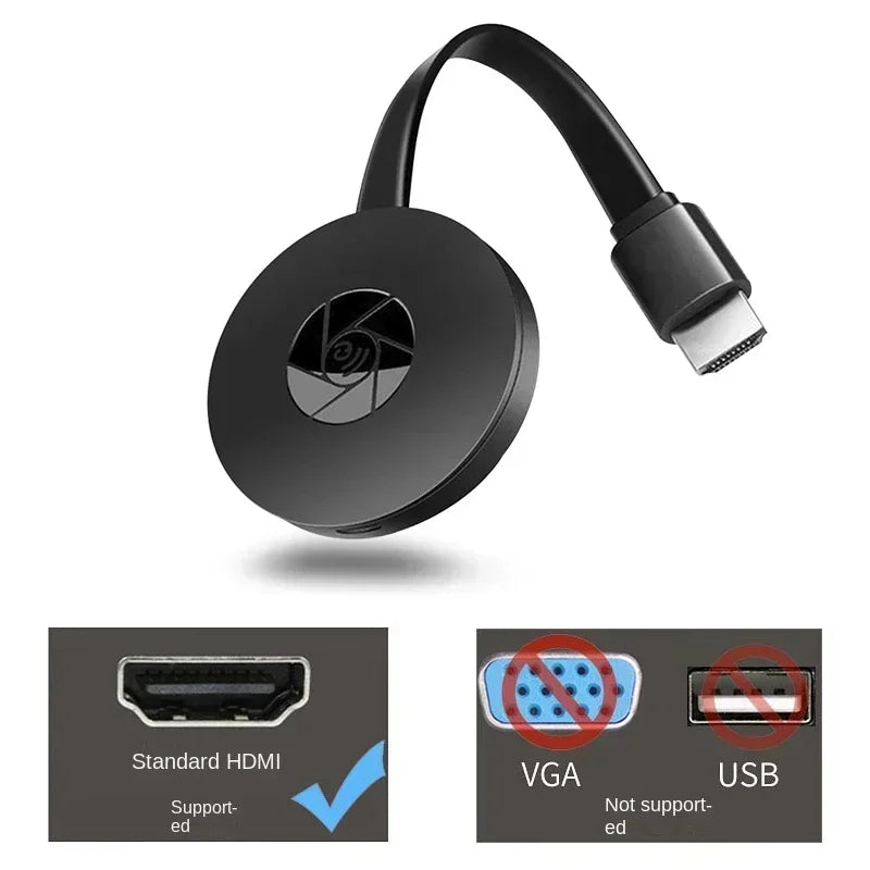 Purilite Select Wireless HDMI Display TV Stick G2 for Screen Mirroring, Miracast Support, Compatible with Android and iOS Devices