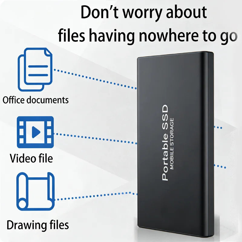 Purilite Select 16TB Portable SSD USB-C External Solid State Drive | High-Speed USB 3.1 Storage Drive for Laptop, Desktop, Mac & Android File Backup