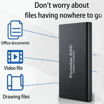Purilite Select 16TB Portable SSD USB-C External Solid State Drive | High-Speed USB 3.1 Storage Drive for Laptop, Desktop, Mac & Android File Backup