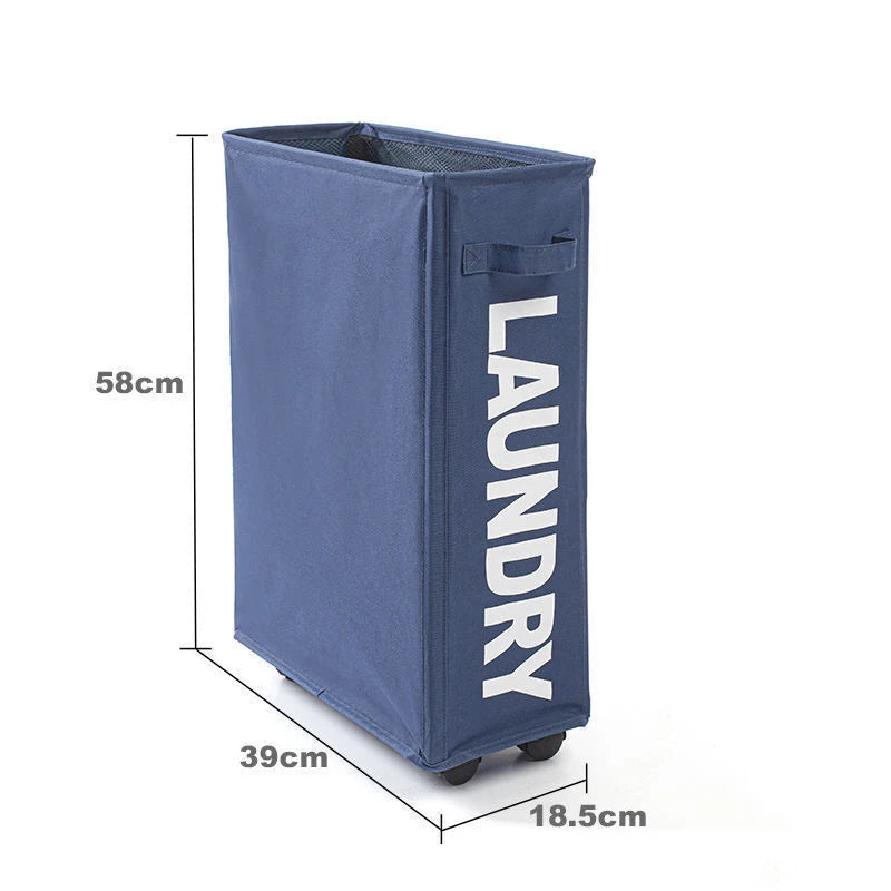 Purilite Select Foldable Laundry & Yoga Storage Basket with Wheels