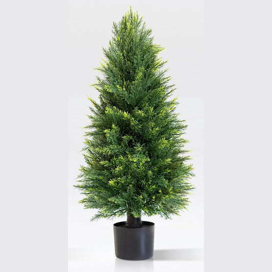 Purilite Select Artificial Pine & Cypress Potted Tree – Realistic Faux Evergreen Floor Plant for Christmas Decoration, Home, Hotel, and Indoor Outdoor Display - PuriLite