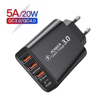 Purilite Select 4-Port 20W Fast Charger