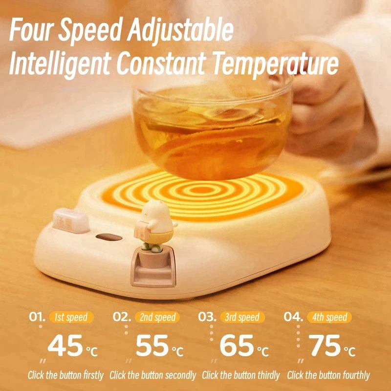 25W Coffee Mug Warmer Cup Heater Electric Hot Plate 4 Temperature Settings Warmer Cup Coaster for Tea Milk Water Heating Pad - PuriLite