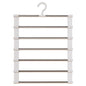 Purilite Select Multi-Layer Pants Hanger Space Saving Closet Organizer Foldable Trousers Rack with Non Slip Clips for Wardrobe Storage