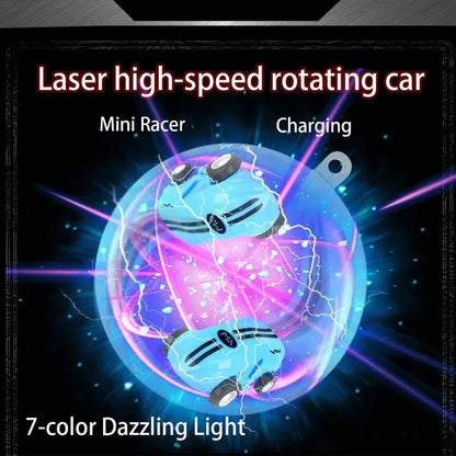Purilite Select Small Pocket 360° Rotation Stunt Racing Car Mini High-Speed Kids Toy with Lights