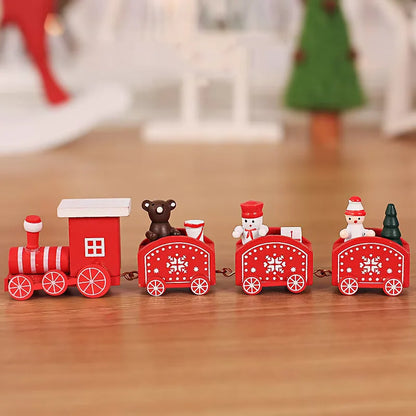 Purilite Select Wooden Christmas Train Ornament – Classic Holiday Tabletop Decoration & Christmas Gift