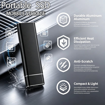 Purilite Select Portable External SSD USB Type-C High-Speed Storage Drive for Laptop, PC, File Backup, Data Transfer & Travel