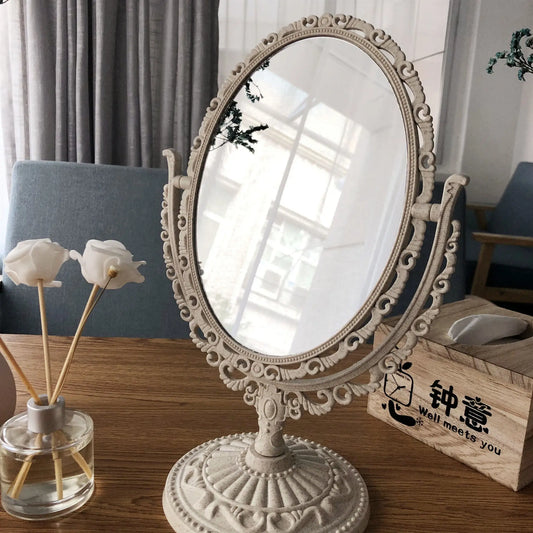 Purilite Select™ Vintage Oval Rotating Makeup Mirror