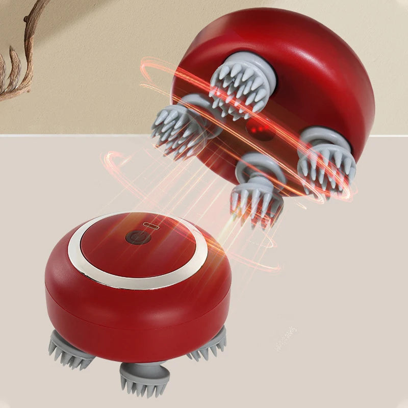 Purilite Select Advanced Head Massager with Red Light Therapy – Deep Kneading Scalp Care with Adjustable Speed & Soft Silicone Nodes