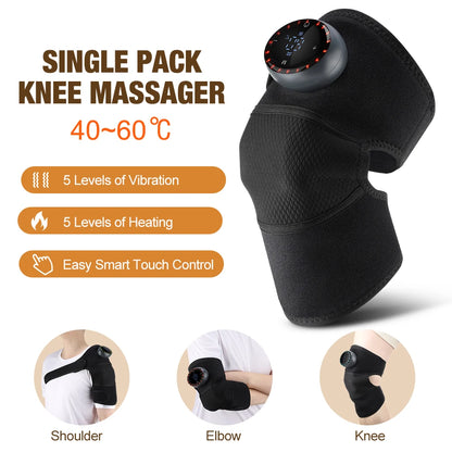 Purilite Select HeatPulse™ 5-Gear Electric Knee & Joint Massager – Intelligent Warm Compress & Vibration Therapy for Knees, Shoulders, and Neck