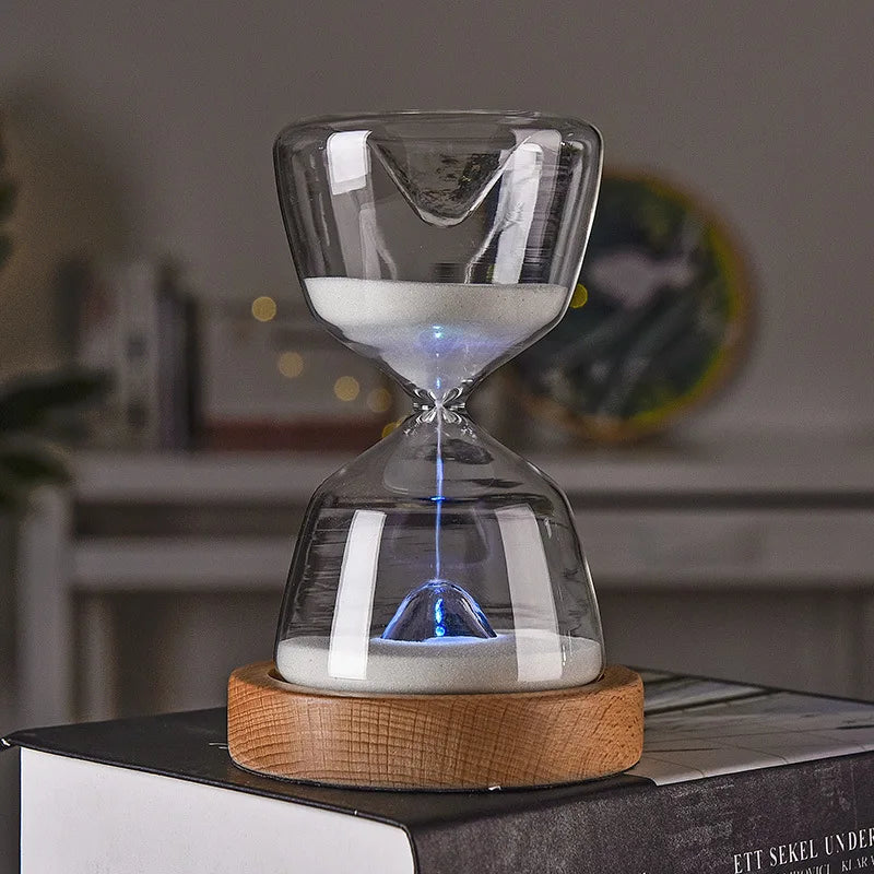 Purilite Select Luminous Hourglass - 15 Minute Hourglass - Remote Control Hourglass - LED Hourglass Night Light