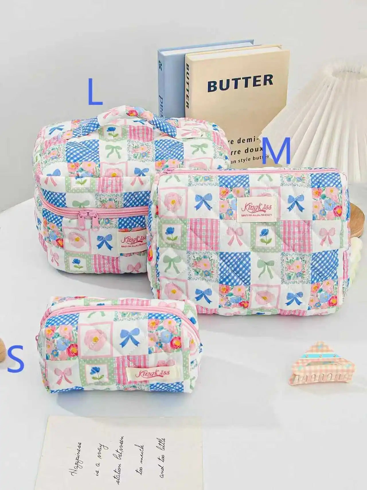 Purilite Select Quilted Cotton Makeup Bag