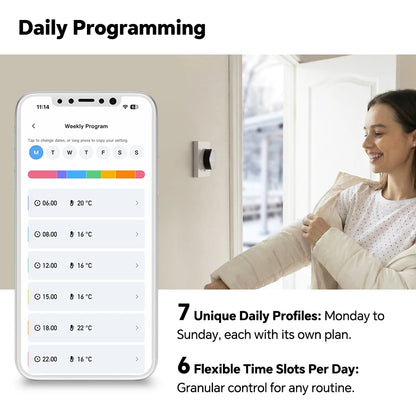 WiFi Smart Knob Thermostat For Water Gas Boiler Electric Heating Temperature Controller Works With Tuya Alexa Google Home