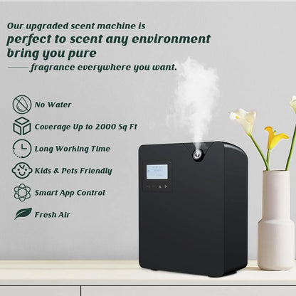 Purilite Select Smart Scent Air Machine – Waterless Essential Oil Diffuser with Bluetooth & WiFi Control | Cold Air Nano Mist Technology