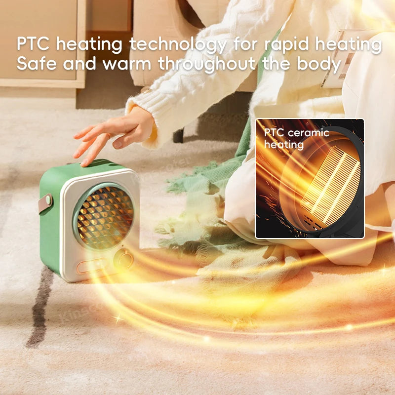 Electric Mini Fan Heater Warm Blower Portable Desktop Household Wall Home Heating Stove Radiator Warmer Machine For Winter