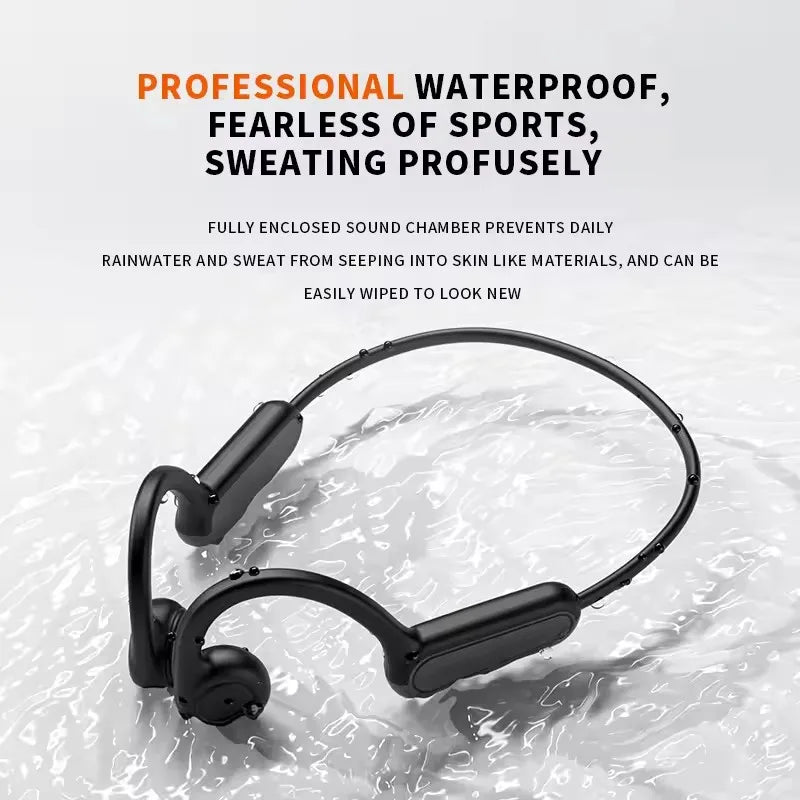 Wireless Bone Conduction Headphones | Bluetooth Sports Earphones with Microphone for Running and Outdoor Activities
