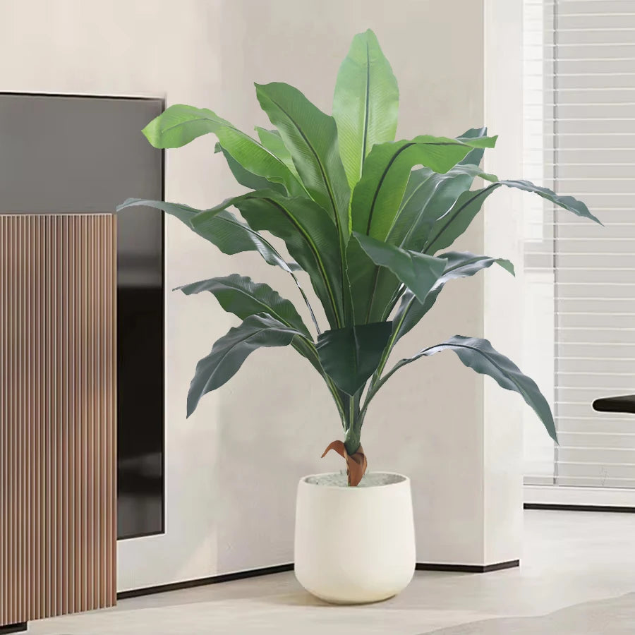 Purilite Select 75CM Artificial Banana Leaf Plant – Real Touch Tropical Palm Tree for Indoor Outdoor Home, Garden, and Event Decor - PuriLite
