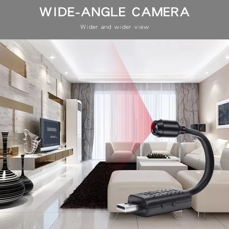 Purilite Select Mini WiFi Security Camera with Motion Detection, Flexible Lens Cable, USB Powered HD Indoor Monitoring Device