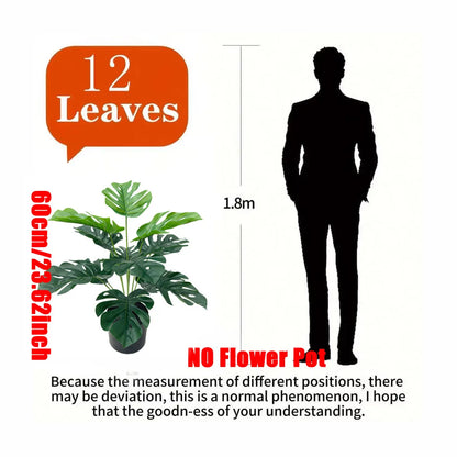 Purilite Select Artificial Monstera Tree 60–112CM Indoor Decorative Plant – Realistic Tropical Palm Leaves for Home, Office, and Garden Decor - PuriLite