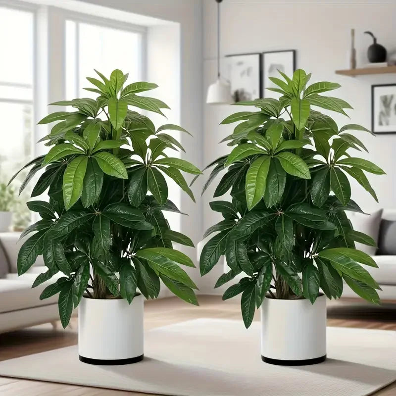 Purilite Select Large Artificial Money Tree – Realistic Green Faux Palm Plant for Outdoor Garden, Balcony, Porch, Wedding, and Party Decor - PuriLite